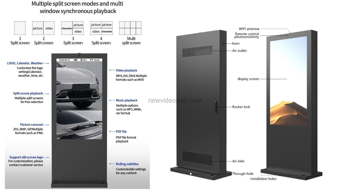 outdoor digital signage high brightness lcd signage waterproof shenzhen ds technology co.,ltd (4)