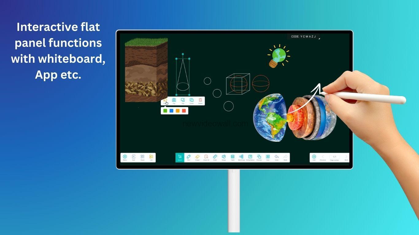 32inch PCAP interactive screen digital whiteboard with annotation apps.