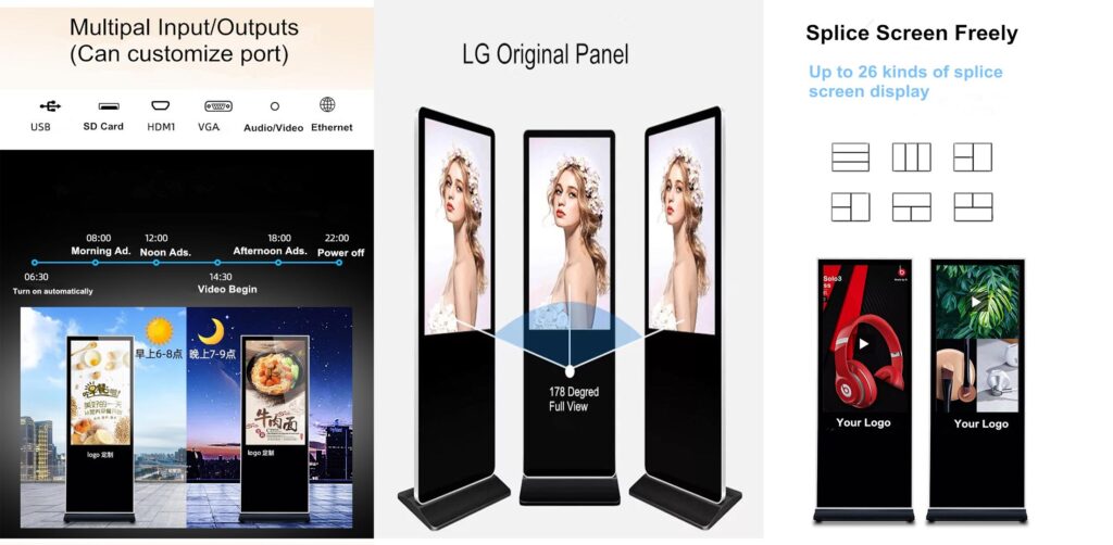 floor standing digital sianage