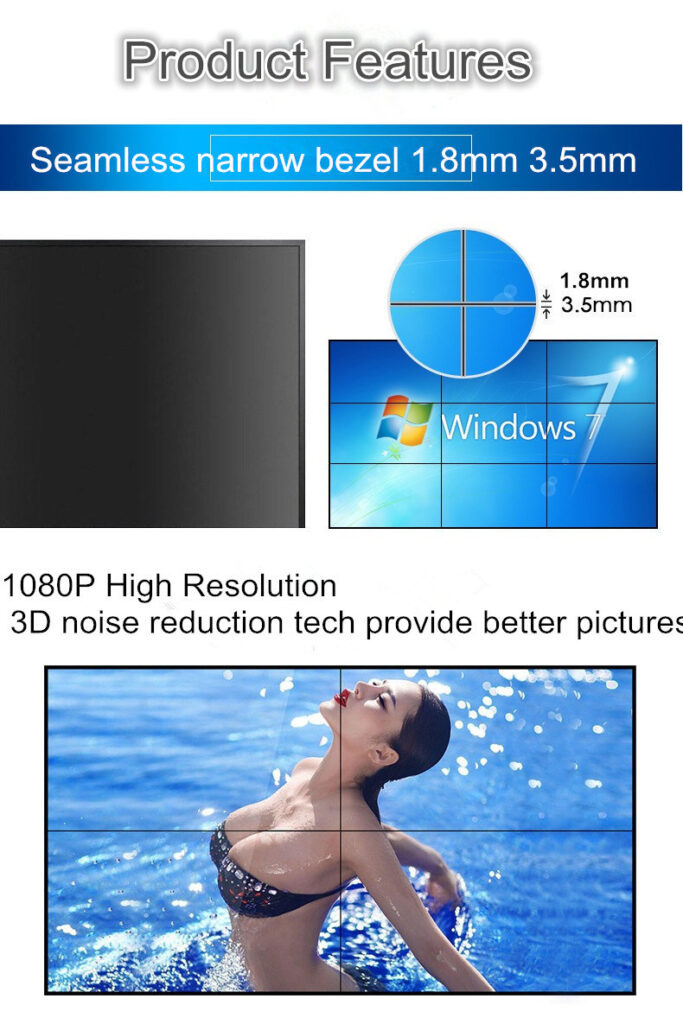 46 inches,49 inches,55 inches,and 65 inches,lcd video wall screens